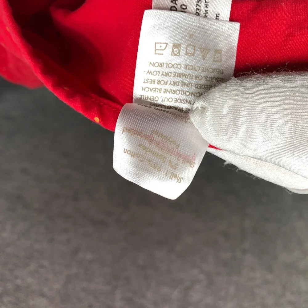 Hanna Andersson Girls 5T Red Holiday Dress Long Sleeve Tulle Gold Star Christmas
